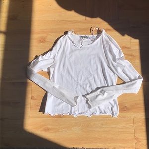 Lettuce hem crop top